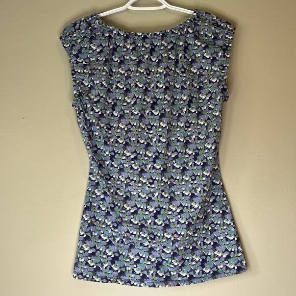 Loft Blue & Green Tank Top Size Large - Picture 2 of 11